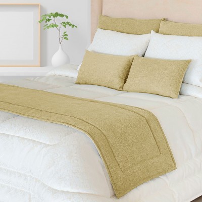 Tapa Pés Liso Acolchoado Amarelo Tapa Pés Liso Acolchoado Amarelo