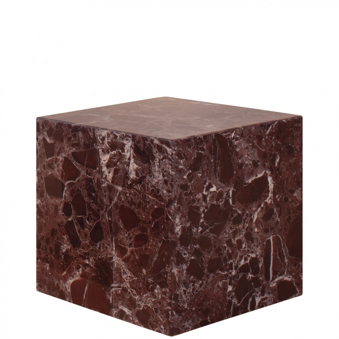 Marble Coffee Table Cubo Burgundy
