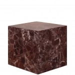 Marble Coffee Table Cubo Burgundy