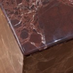 Marble Coffee Table Cubo Burgundy