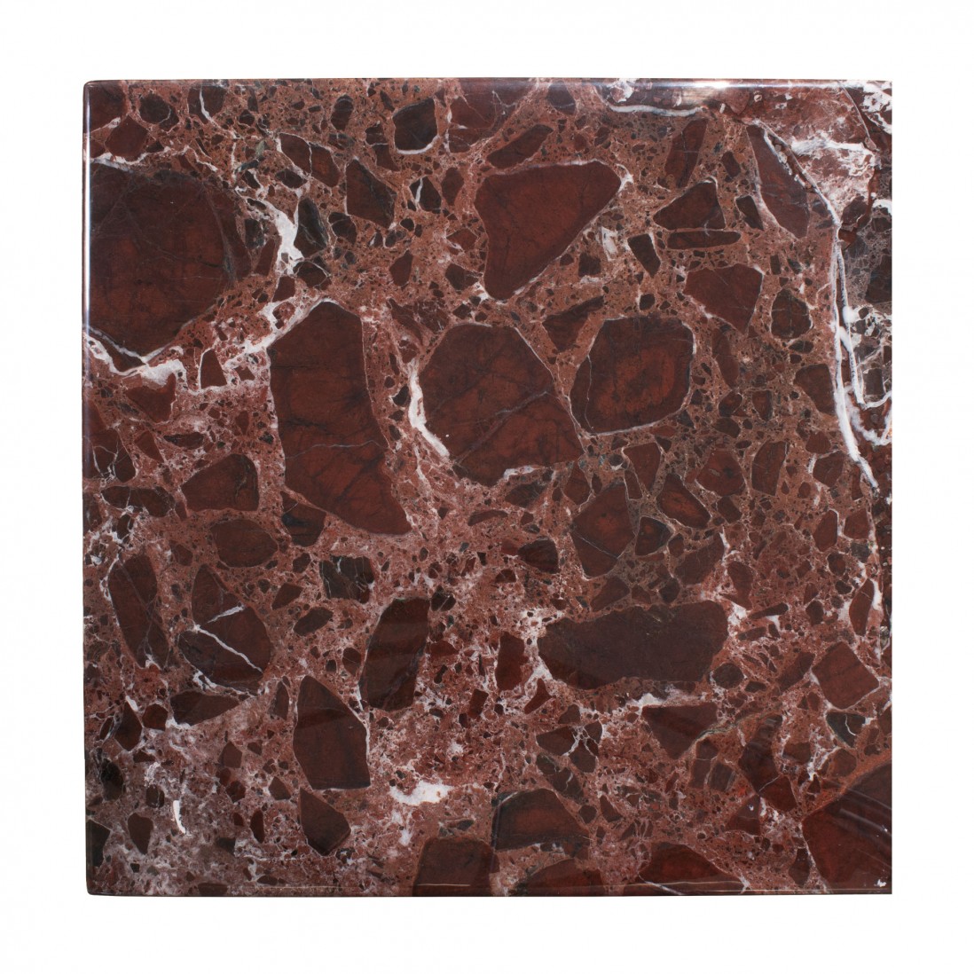 Marble Coffee Table Cubo Burgundy