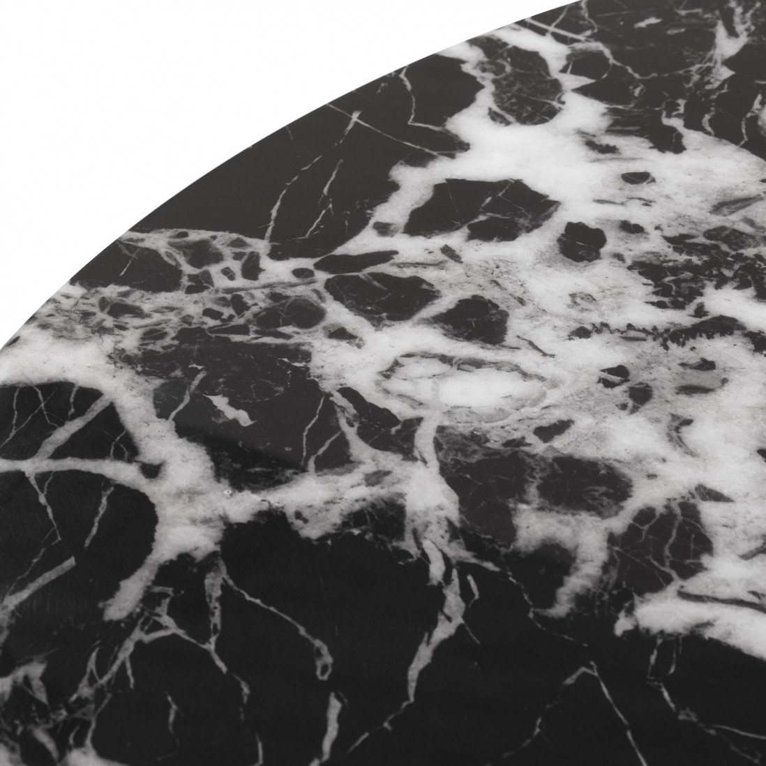 Metal and Stone Coffee Table Lepus Black