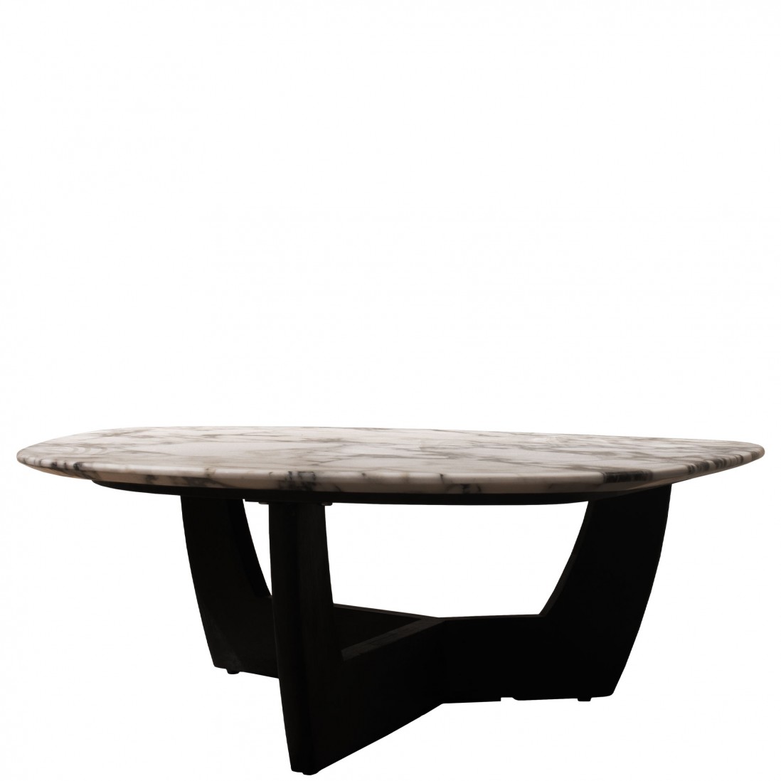 Wood and Stone Coffee Table Hydra White