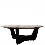 Wood and Stone Coffee Table Hydra White
