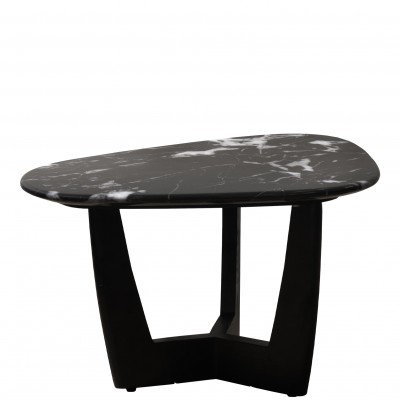 Wood and Stone Coffee Table Hydra Black