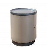 Wooden Bedside Table with 2 Drawers Dorado Beige