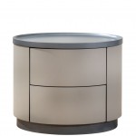 Wooden Bedside Table with 2 Drawers Dorado Beige