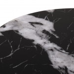 Wood and Stone Coffee Table Lepus Black