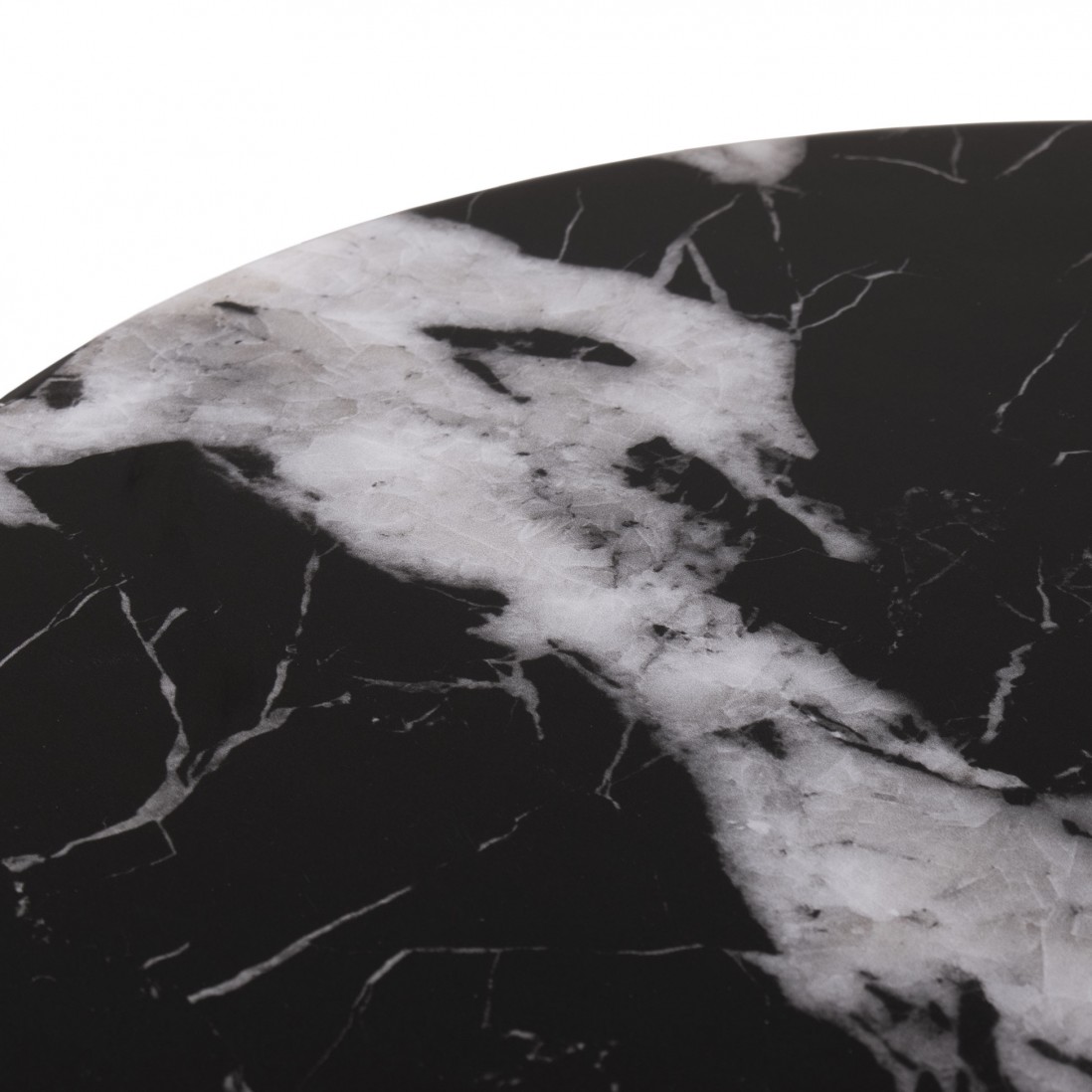 Wood and Stone Coffee Table Lepus Black