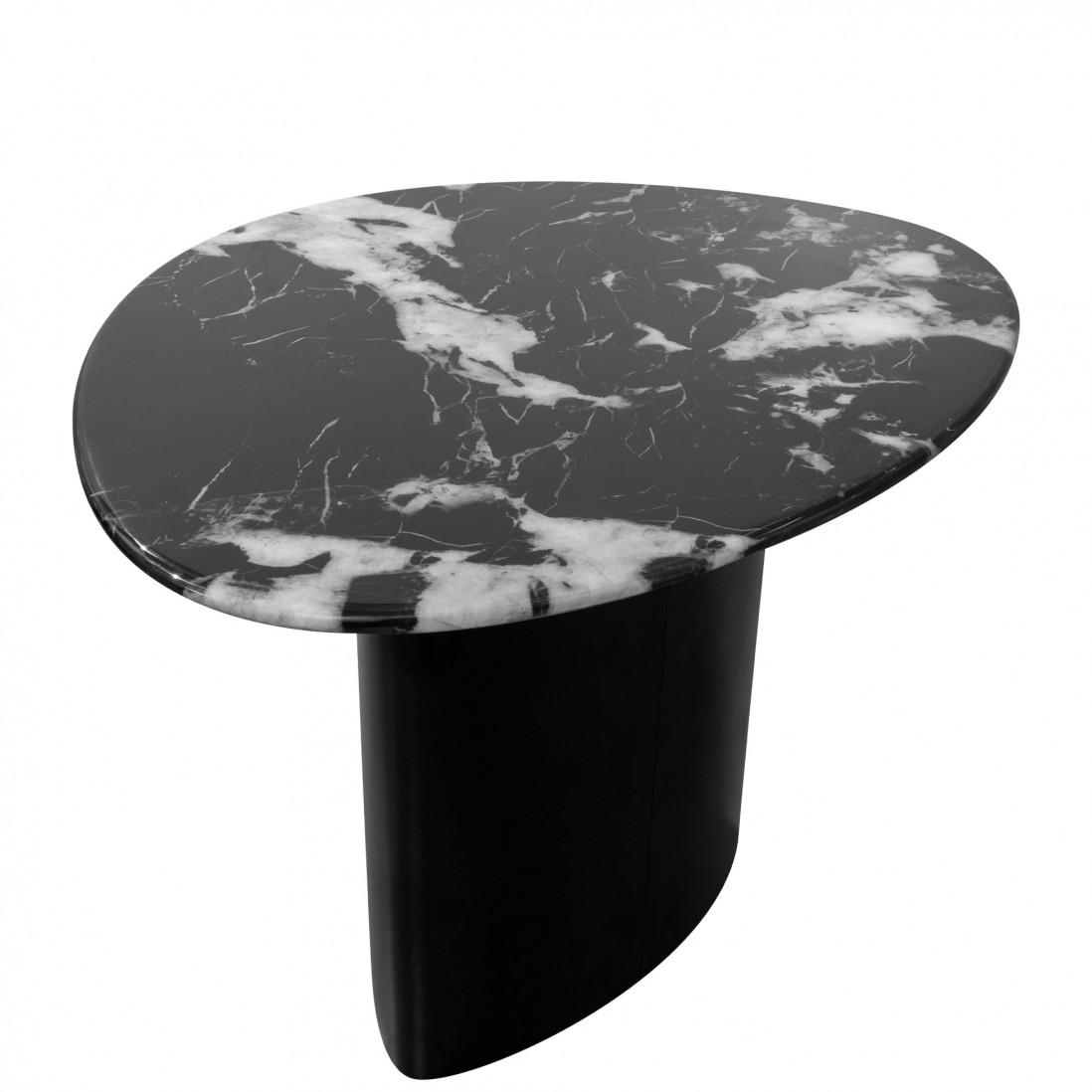 Wood and Stone Coffee Table Lepus Black