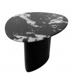 Wood and Stone Coffee Table Lepus Black