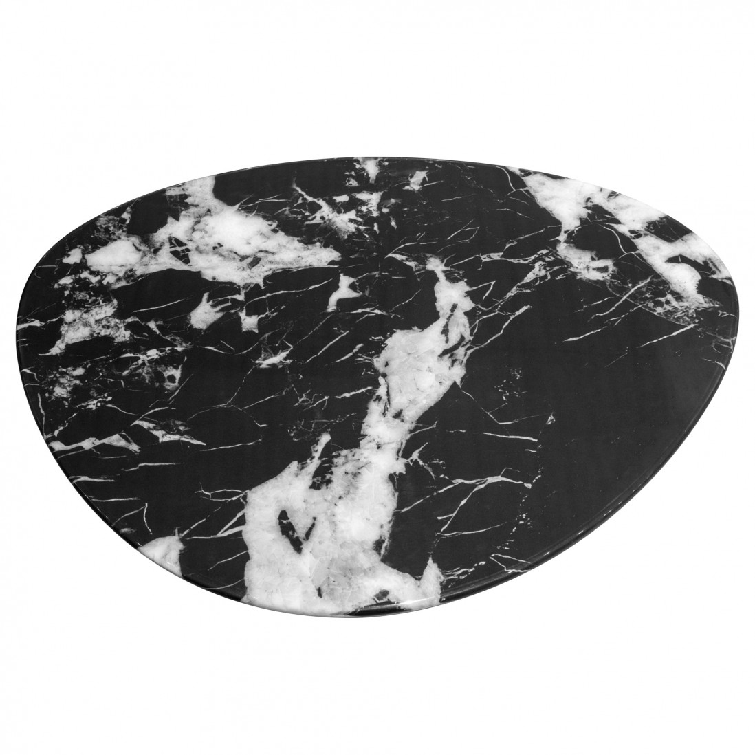 Wood and Stone Coffee Table Lepus Black