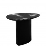 Wood and Stone Coffee Table Lepus Black
