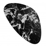 Metal and Stone Coffee Table Lepus Black