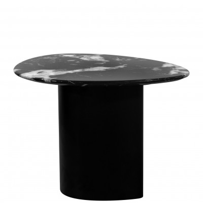 Wood and Stone Coffee Table Lepus Black