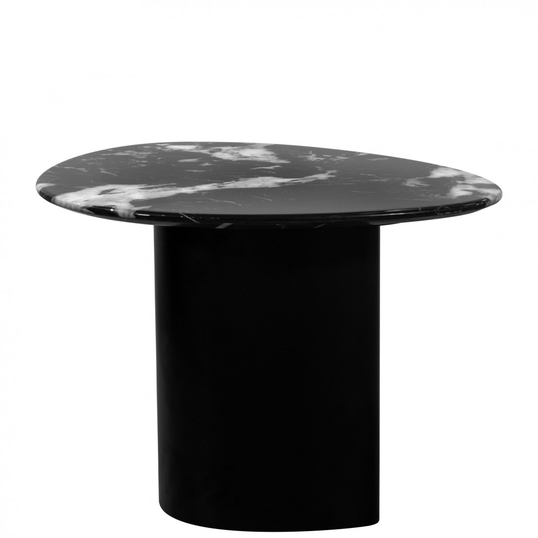 Wood and Stone Coffee Table Lepus Black