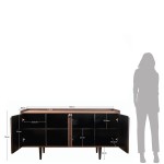 4-Door Wooden Sideboard Cygnus Beige