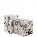 Stone Coffee Table Cubo White