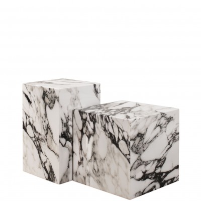 Stone Coffee Table Cubo White