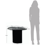 Wood and Stone Coffee Table Lepus Black