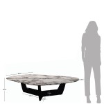 Wood and Stone Coffee Table Hydra White