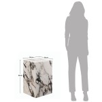 Stone Coffee Table Cubo White