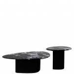 Wood and Stone Coffee Table Lepus Black