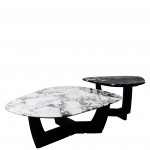 Wood and Stone Coffee Table Hydra White