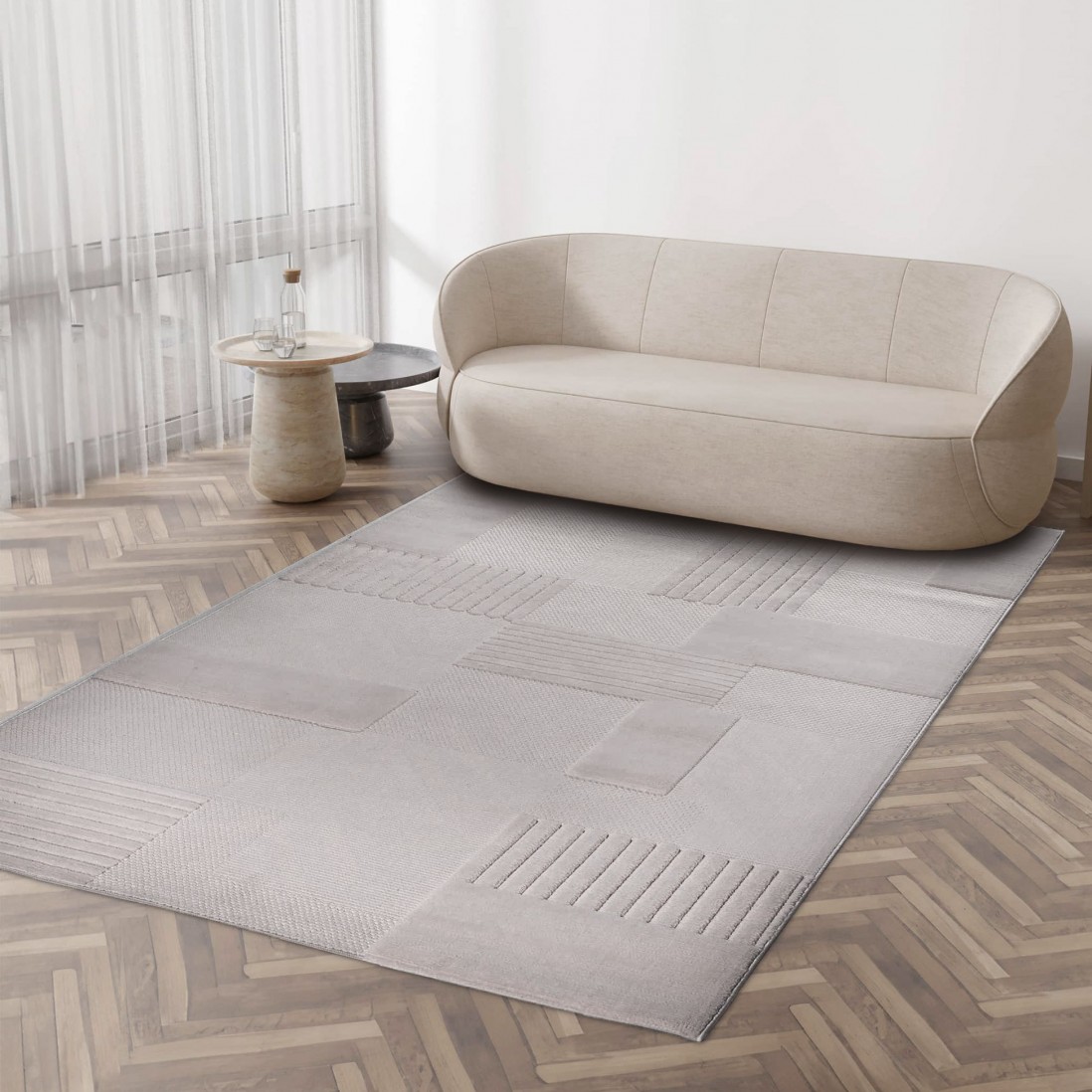 Geometric Area Rug Buckley 42323/070 Gray