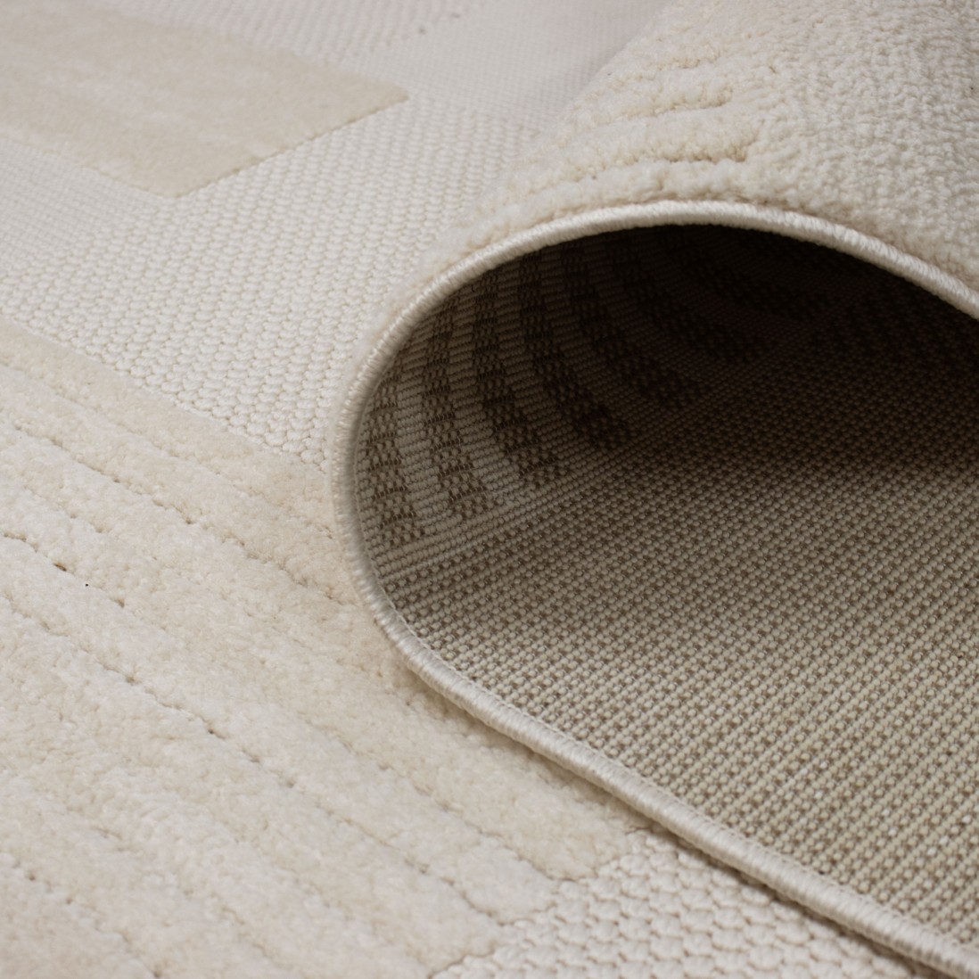 Geometric Area Rug Buckley 42323/060 Ivory White