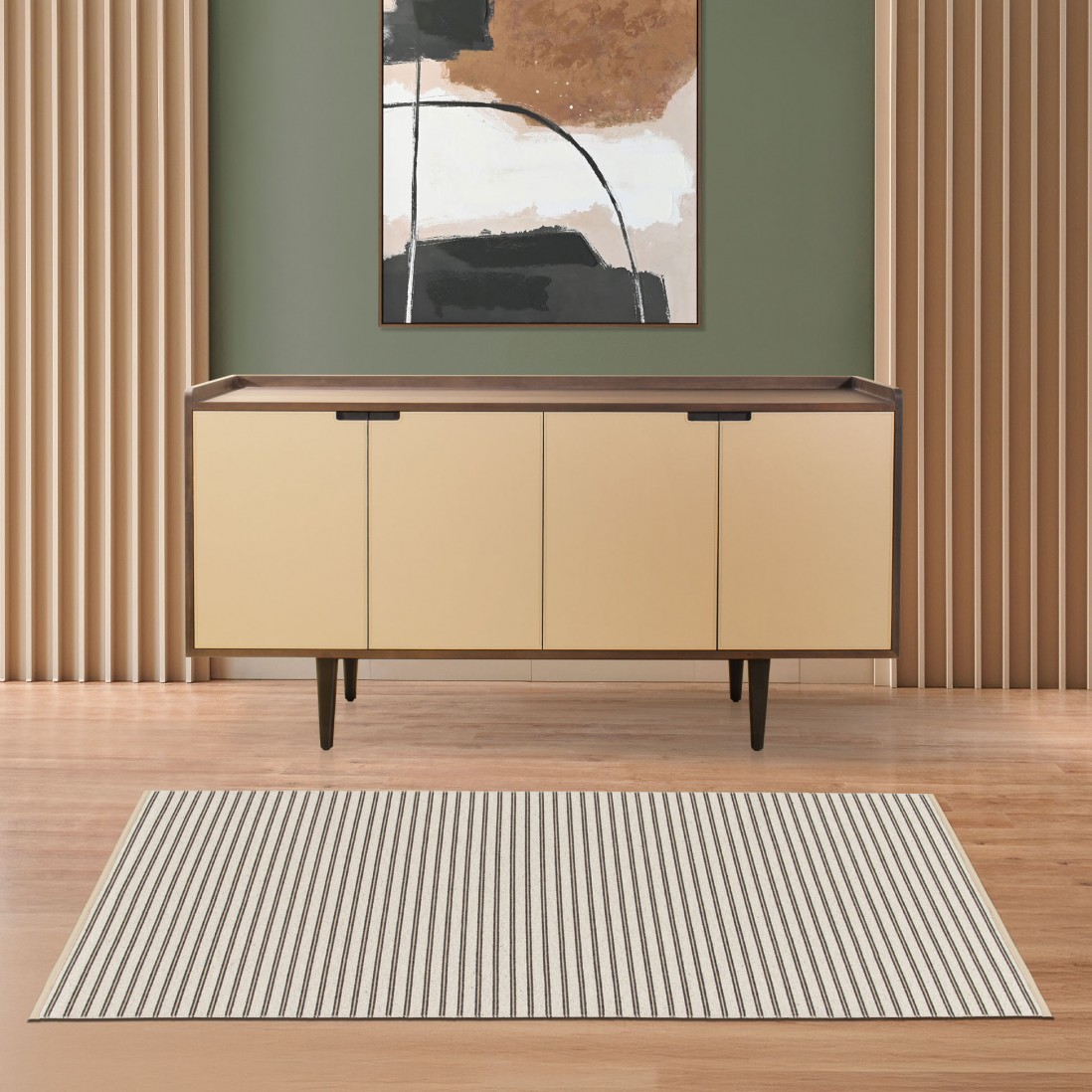 Geometric Area Rug Wooly 12101/350 Beige