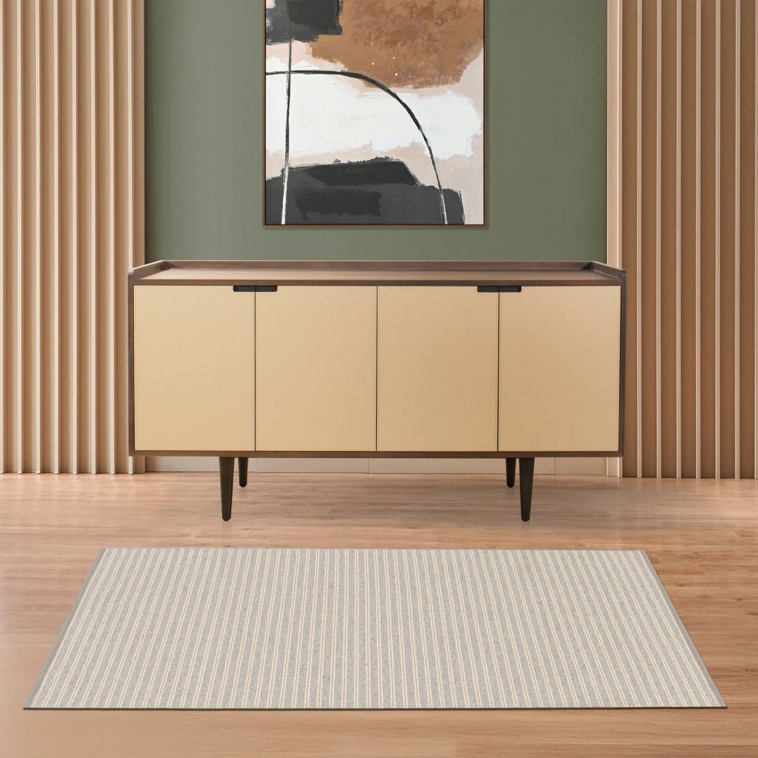 Geometric Area Rug Wooly 12101/670 Light Gray