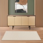 Geometric Area Rug Wooly 12101/650 Cream Beige