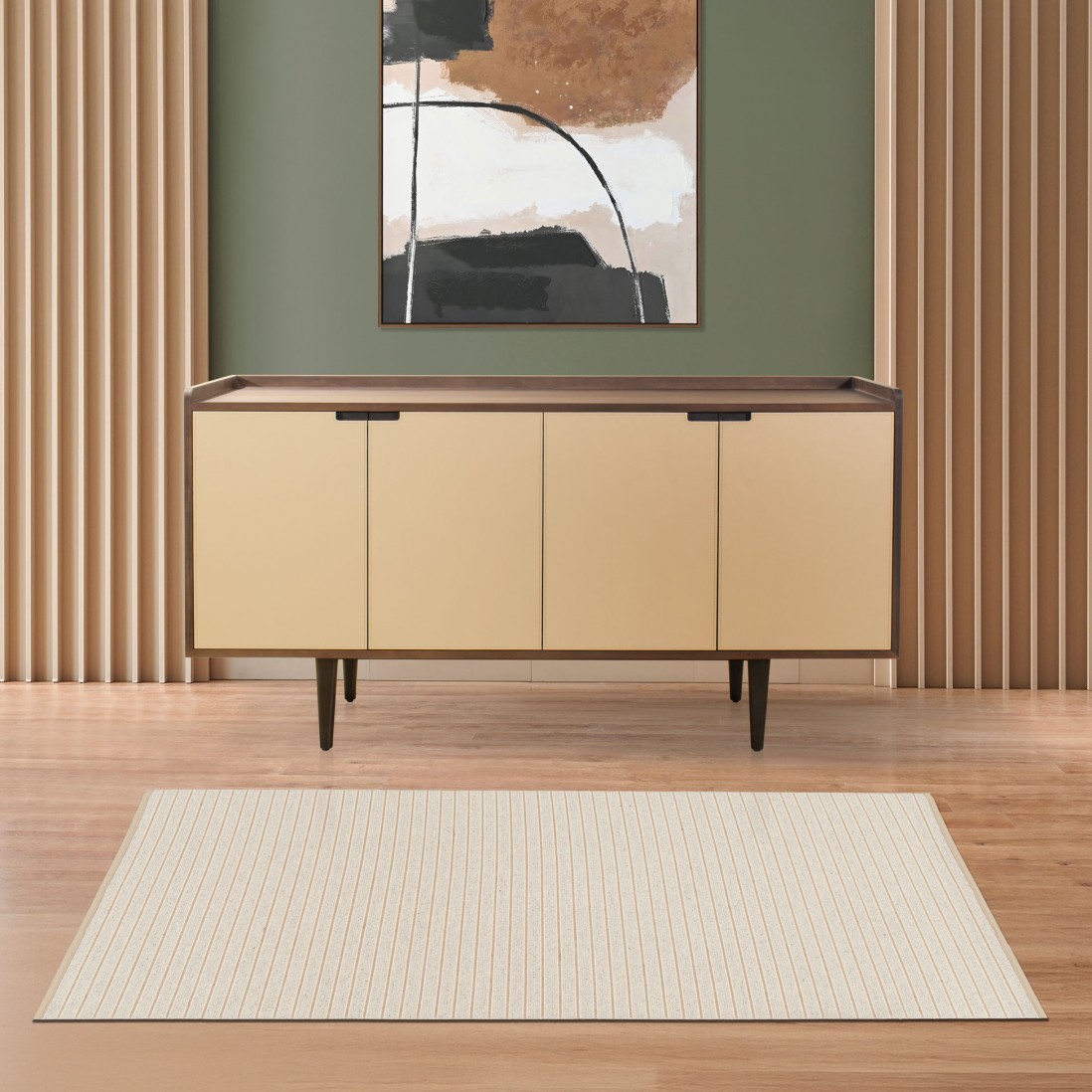 Geometric Area Rug Wooly 12101/650 Cream Beige