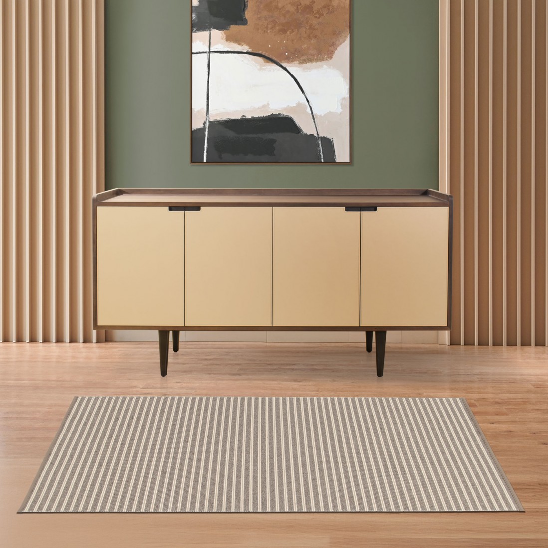 Geometric Area Rug Wooly 12101/680 Brown