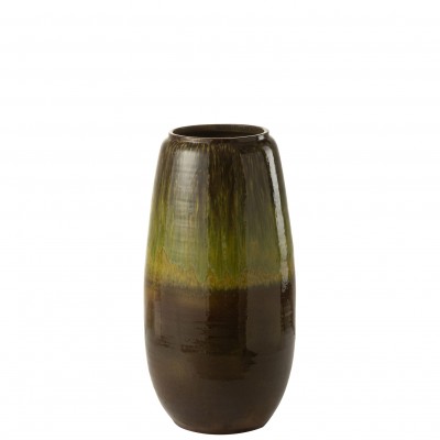 Floreira de Cermica Olive Verde Escuro