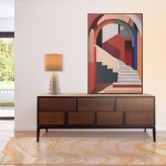7 Drawers Sideboard in Ash Wood Argo Brown