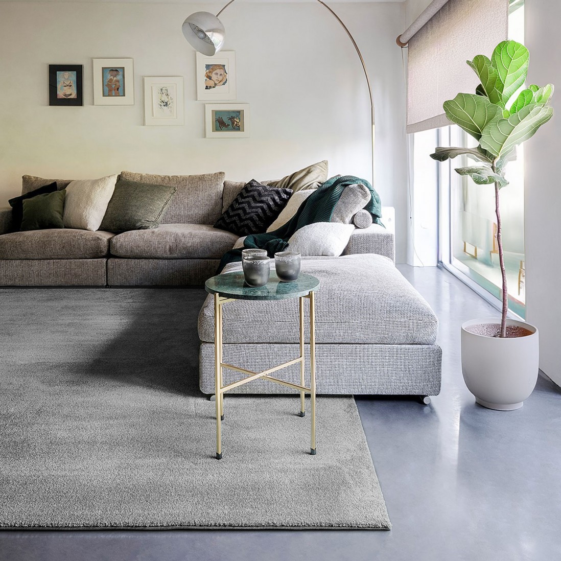 Custom Rug Altino 92 Light Gray