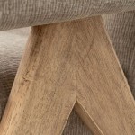 Wood and Fabric Armchair 614 Beige