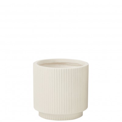 Ceramic Flower Pot Misty White