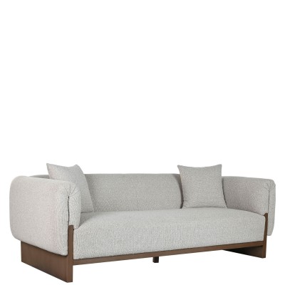 3 Seater Fabric Sofa 996 White