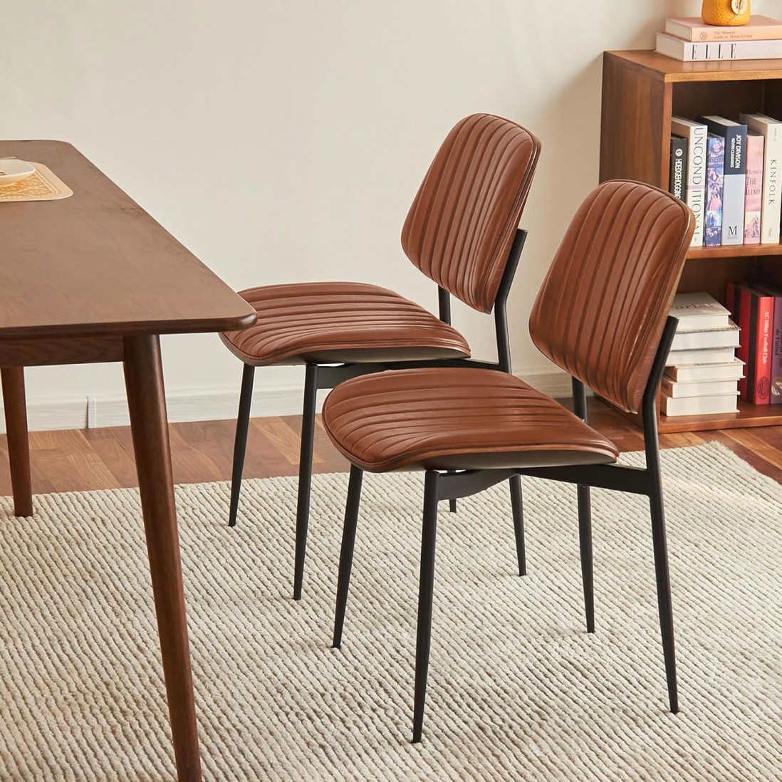 Silla de Comedor de Madera y Polipele Sevres Camel