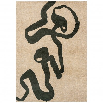 Abstract Area Rug Lace Chenille 9848 Green
