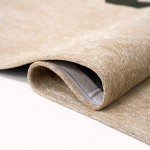 Abstract Area Rug Lace Chenille 9848 Green