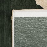 Abstract Area Rug Lace Chenille 9848 Green