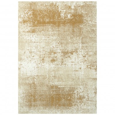 Abstract Area Rug Moon Chenille 9654 Yellow