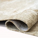 Abstract Area Rug Moon Chenille 9654 Yellow