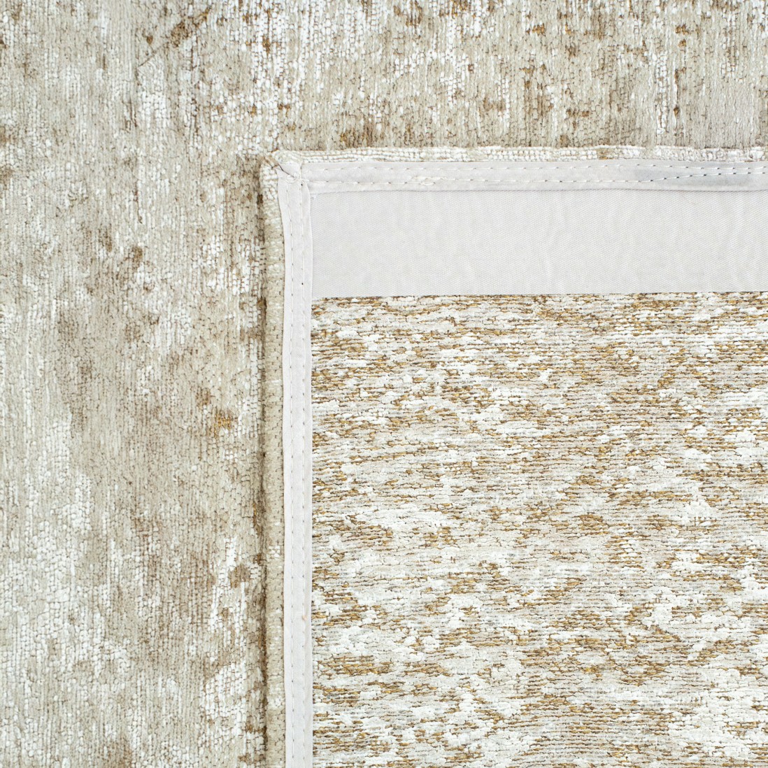 Abstract Area Rug Moon Chenille 9654 Yellow