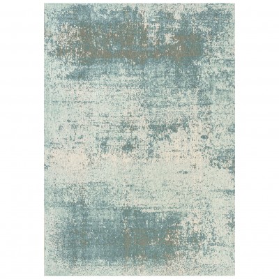 Abstract Area Rug Moon Chenille 9656 Blue
