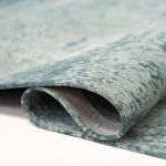Abstract Area Rug Moon Chenille 9656 Blue